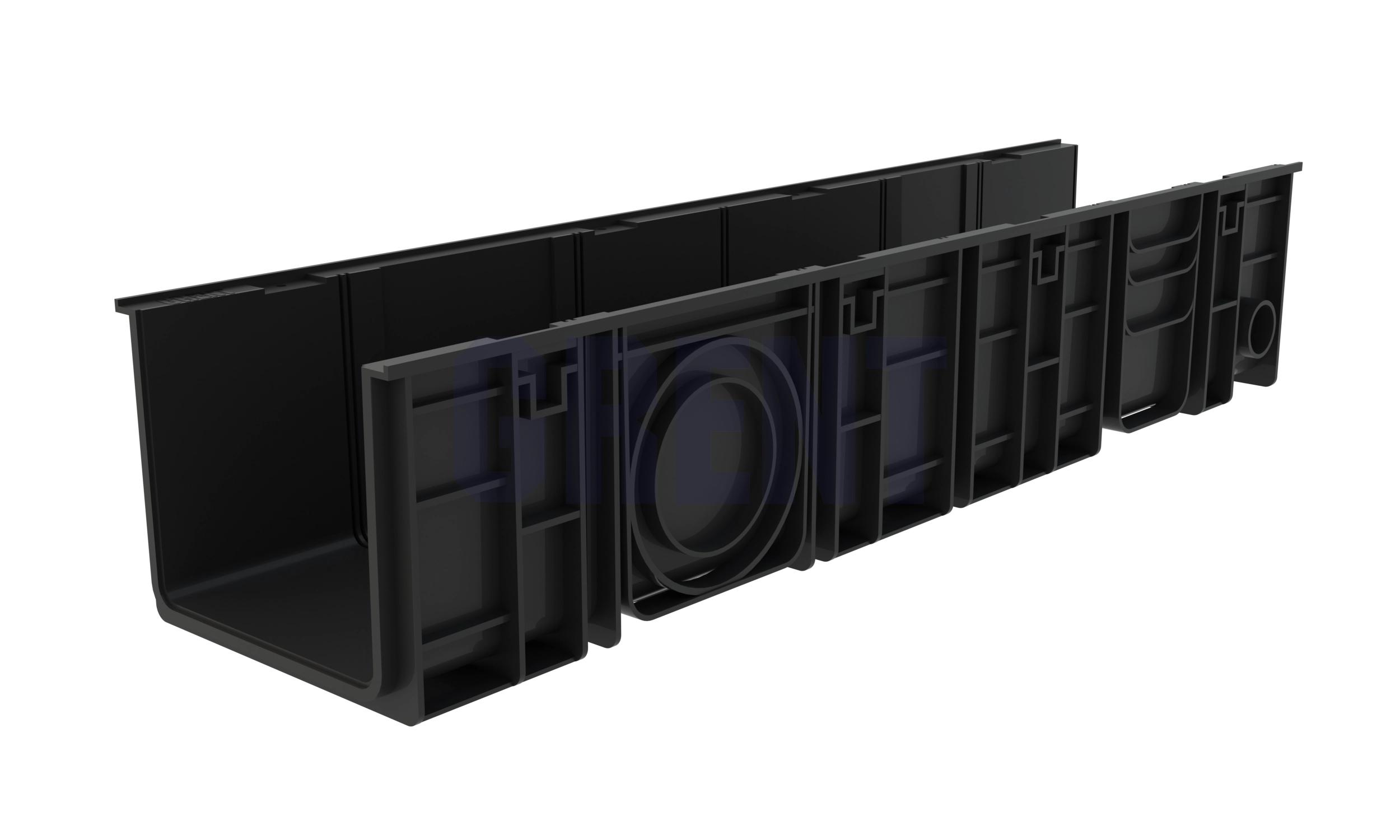 Лоток водоотводный пластиковый GRENT PlasT DN200 H200