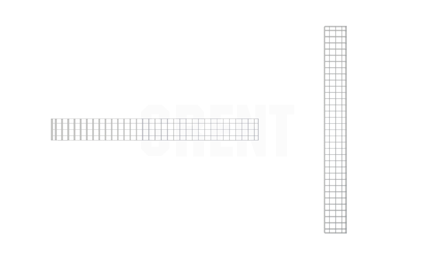 Решетка ячеистая из нержавеющей стали GRENT S 80