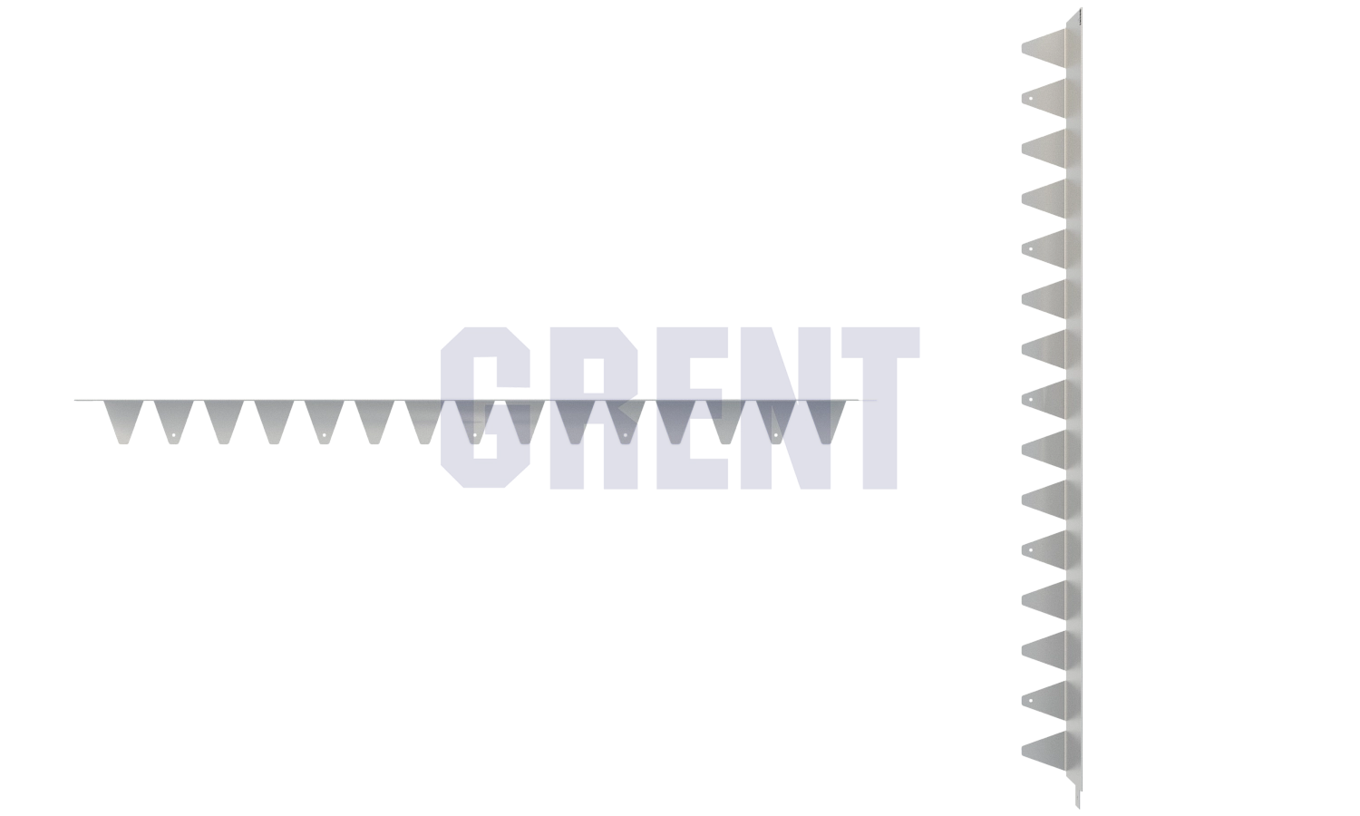 Бордюр стальной GRENT BR L-образный 1200*130, 1,5, нержавеющий