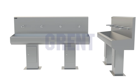 Умывальник 4-секционный на стойке GRENT-S-04