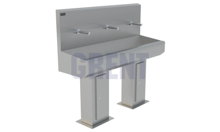 Умывальник 3-секционный на стойке GRENT-S-03
