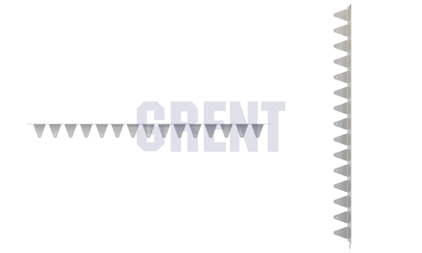 Бордюр стальной GRENT BR L-образный 1200*80, 1,5, нержавеющий