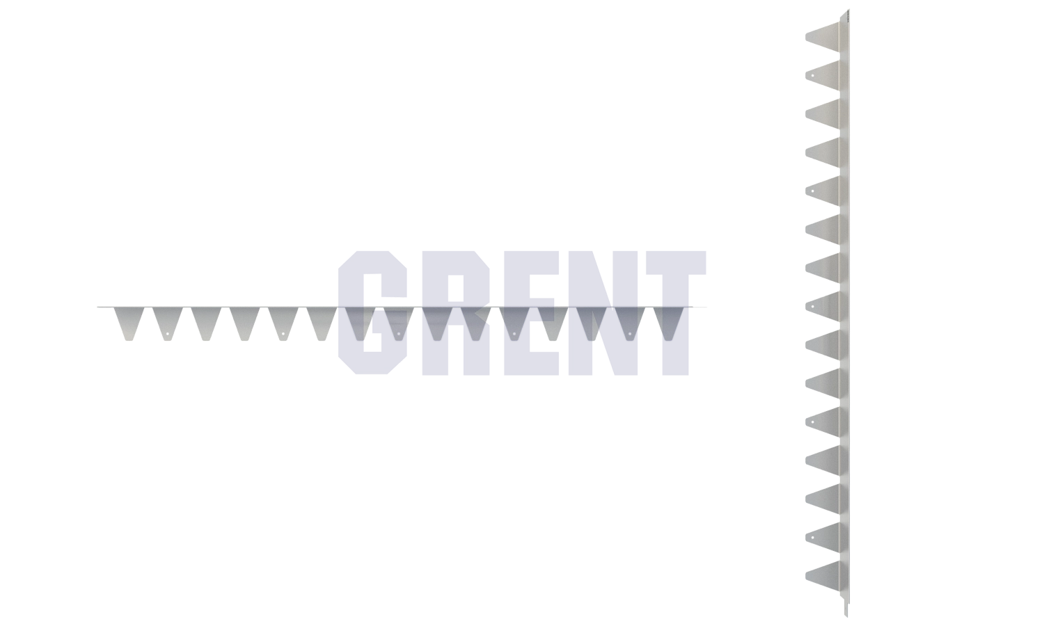 Бордюр стальной GRENT BR L-образный 1200*90, 1,5, нержавеющий
